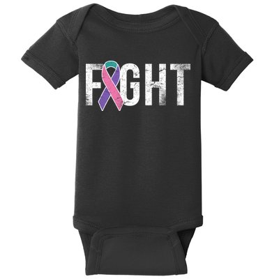 Fight Thyroid Cancer Baby Bodysuit