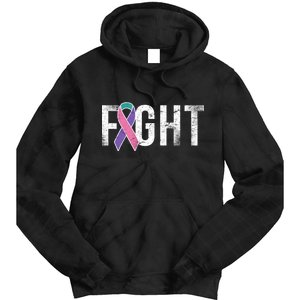 Fight Thyroid Cancer Tie Dye Hoodie