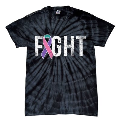 Fight Thyroid Cancer Tie-Dye T-Shirt