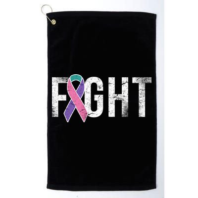 Fight Thyroid Cancer Golf Towel
