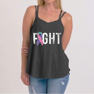 Fight Thyroid Cancer Women's Strappy Tank