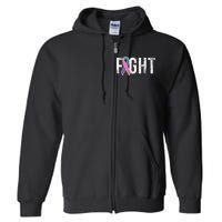 Fight Thyroid Cancer Full Zip Hoodie