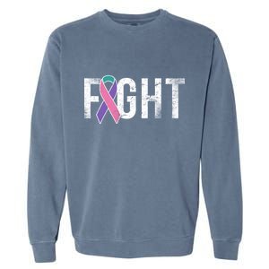 Fight Thyroid Cancer Garment-Dyed Sweatshirt