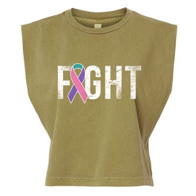 Fight Thyroid Cancer Garment-Dyed Women's Muscle Tee