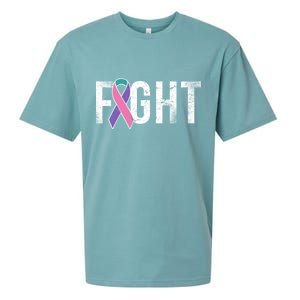 Fight Thyroid Cancer Sueded Cloud Jersey T-Shirt