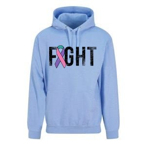 Fight Thyroid Cancer Unisex Surf Hoodie