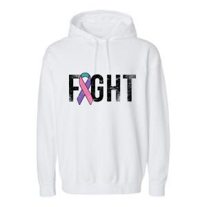 Fight Thyroid Cancer Garment-Dyed Fleece Hoodie