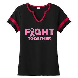 Fight Together Breast Cancer Ladies Halftime Notch Neck Tee