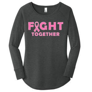 Fight Together Breast Cancer Women's Perfect Tri Tunic Long Sleeve Shirt