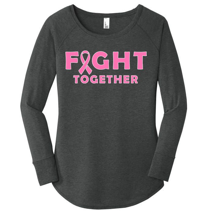 Fight Together Breast Cancer Women's Perfect Tri Tunic Long Sleeve Shirt