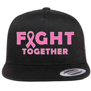 Fight Together Breast Cancer Flat Bill Trucker Hat