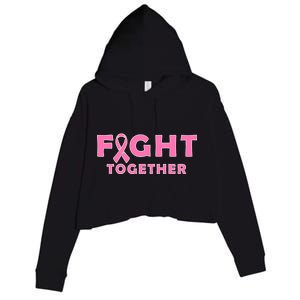 Fight Together Breast Cancer Crop Fleece Hoodie