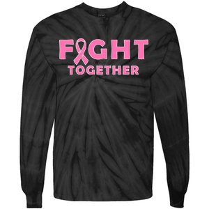 Fight Together Breast Cancer Tie-Dye Long Sleeve Shirt