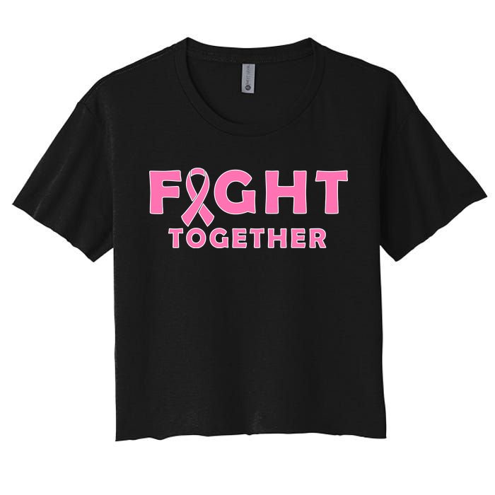 Fight Together Breast Cancer Women's Crop Top Tee