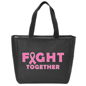 Fight Together Breast Cancer Zip Tote Bag