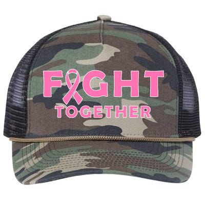 Fight Together Breast Cancer Retro Rope Trucker Hat Cap