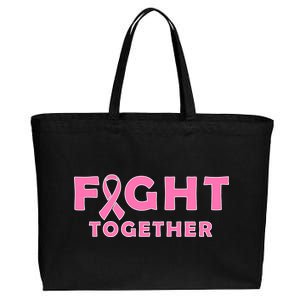 Fight Together Breast Cancer Cotton Canvas Jumbo Tote