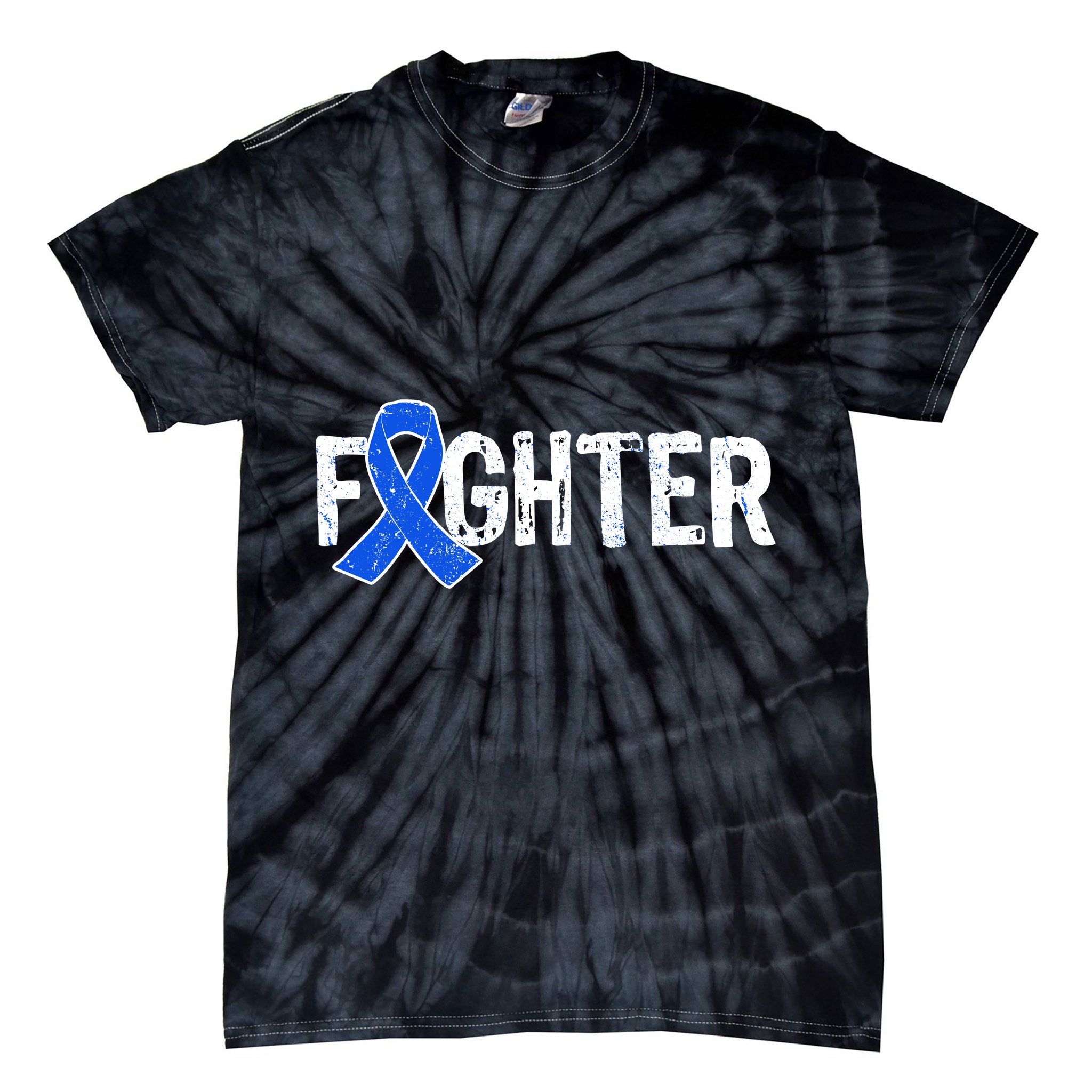 Fighter - Colon Cancer Awareness Tie-Dye T-Shirt