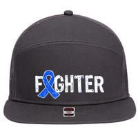 Fighter - Colon Cancer Awareness 7 Panel Mesh Trucker Snapback Hat