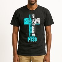 Fighting PTSD Awareness Cross Tall T-Shirt