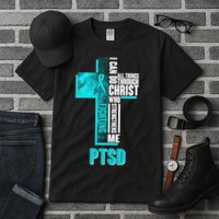 Fighting PTSD Awareness Cross Tall T-Shirt