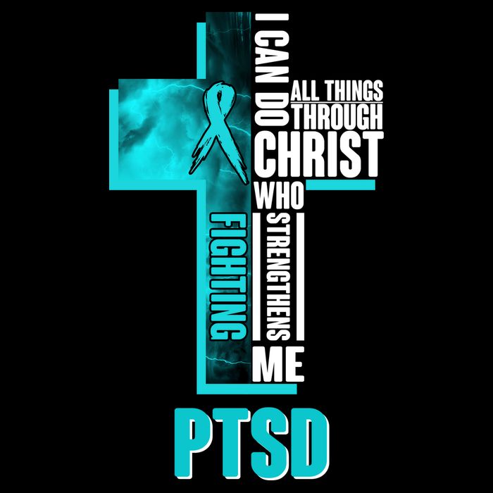 Fighting PTSD Awareness Cross Button