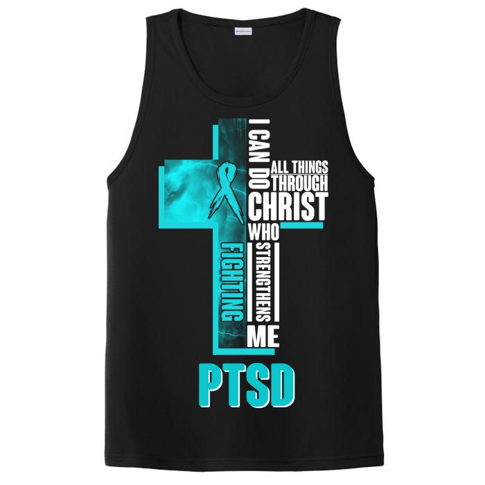 Fighting PTSD Awareness Cross PosiCharge Competitor Tank