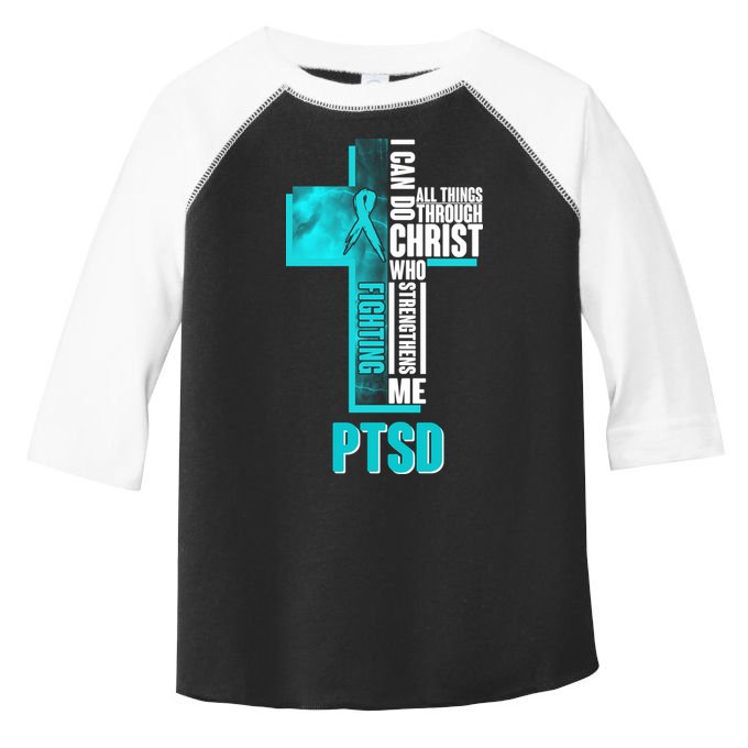 Fighting PTSD Awareness Cross Toddler Fine Jersey T-Shirt