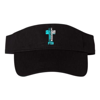 Fighting PTSD Awareness Cross Valucap Bio-Washed Visor