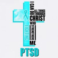 Fighting PTSD Awareness Cross Garment-Dyed Sweatshirt
