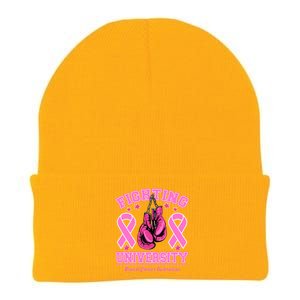 Fighting University Breast Cancer Awareness Boxing Fight Knit Cap Winter Beanie