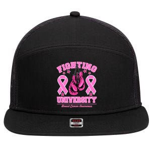 Fighting University Breast Cancer Awareness Boxing Fight 7 Panel Mesh Trucker Snapback Hat