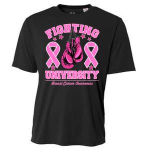 Fighting University Breast Cancer Awareness Boxing Fight Cooling Performance Crew T-Shirt