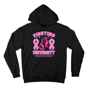 Fighting University Breast Cancer Awareness Boxing Fight Hoodie