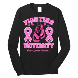 Fighting University Breast Cancer Awareness Boxing Fight Long Sleeve Shirt