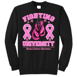 Fighting University Breast Cancer Awareness Boxing Fight Sweatshirt