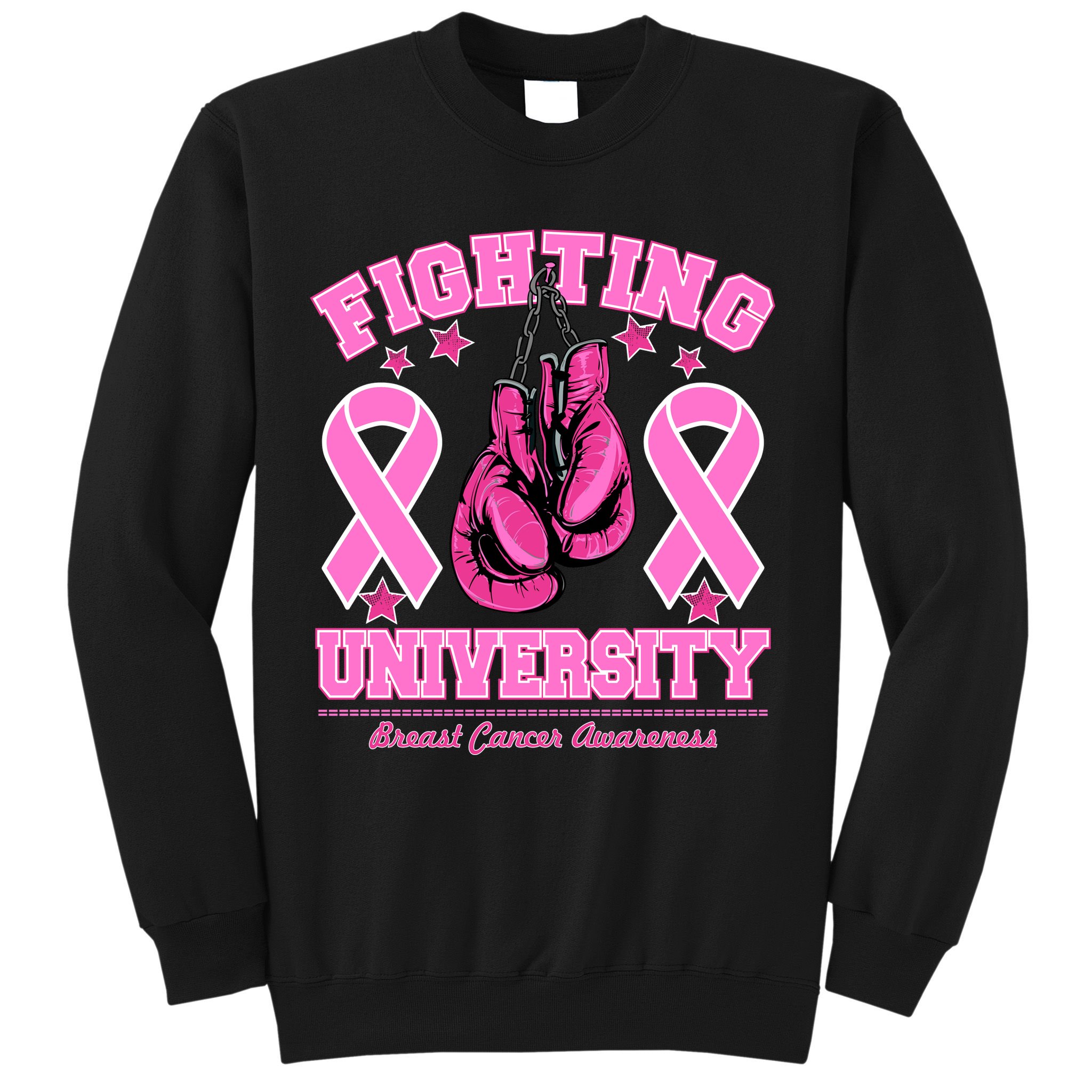 Fighting University Breast Cancer Awareness Boxing Fight Sweatshirt