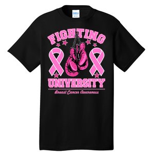 Fighting University Breast Cancer Awareness Boxing Fight Tall T-Shirt