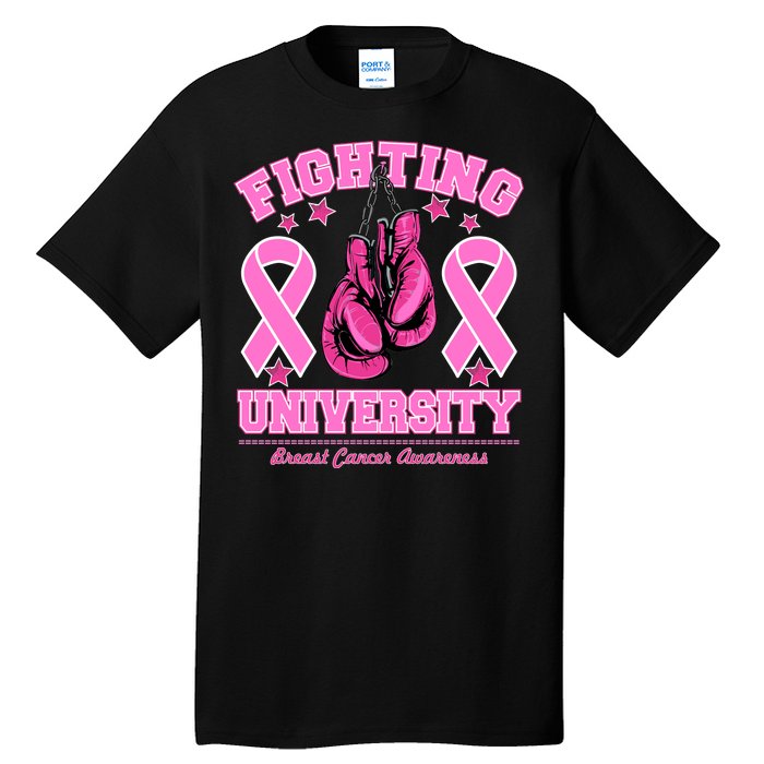 Fighting University Breast Cancer Awareness Boxing Fight Tall T-Shirt