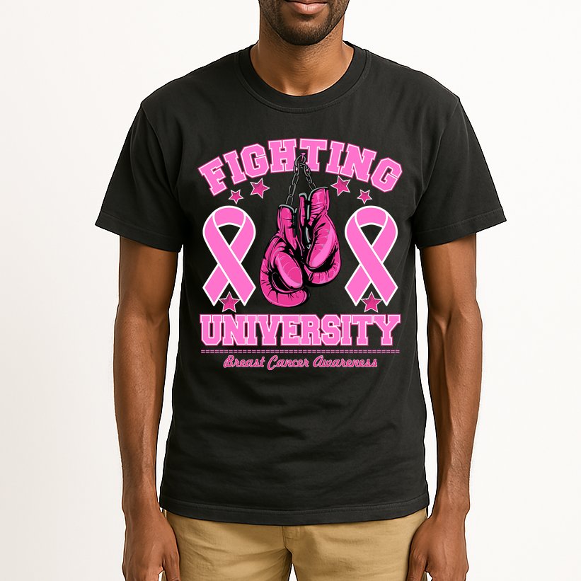 Fighting University Breast Cancer Awareness Boxing Fight Tall T-Shirt