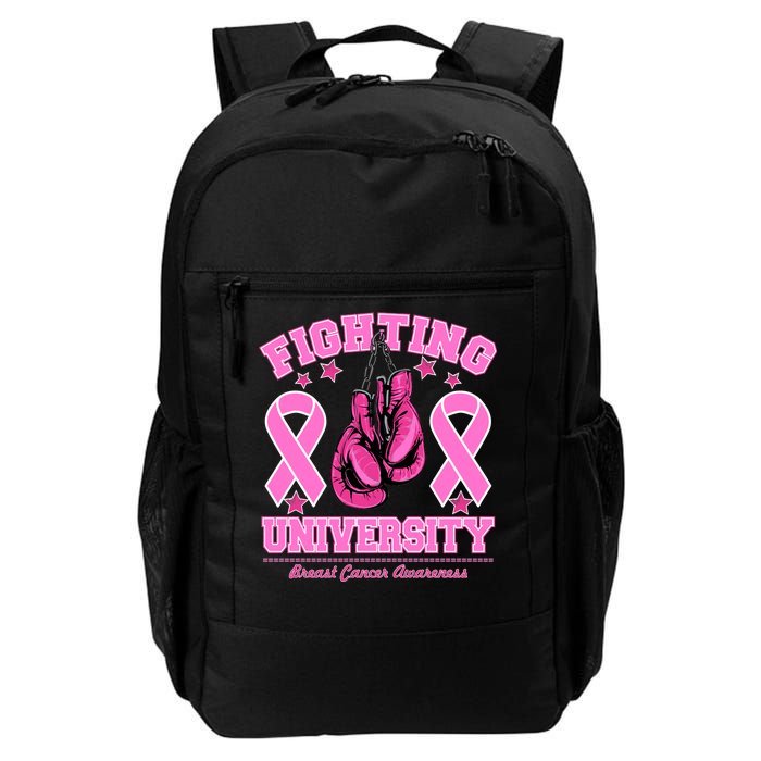 Fighting University Breast Cancer Awareness Boxing Fight Daily Commute Backpack