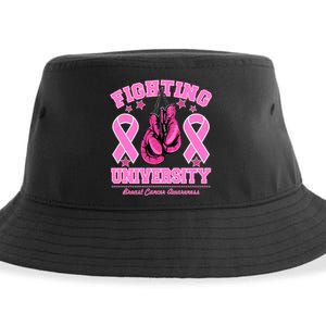 Fighting University Breast Cancer Awareness Boxing Fight Sustainable Bucket Hat