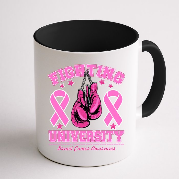 Fighting University Breast Cancer Awareness Boxing Fight Mug