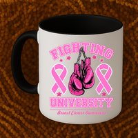 Fighting University Breast Cancer Awareness Boxing Fight Mug