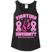 Fighting University Breast Cancer Awareness Boxing Fight Ladies Essential Tank