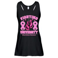 Fighting University Breast Cancer Awareness Boxing Fight Ladies Essential Flowy Tank