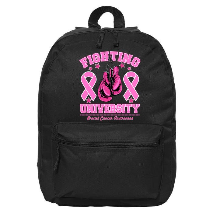 Fighting University Breast Cancer Awareness Boxing Fight 16 in Basic Backpack