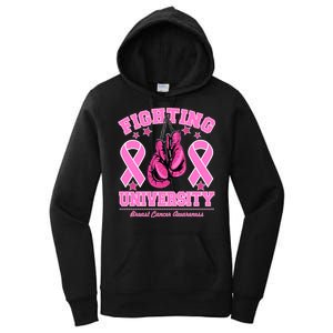 Fighting University Breast Cancer Awareness Boxing Fight Women's Pullover Hoodie