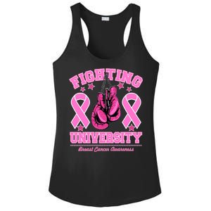 Fighting University Breast Cancer Awareness Boxing Fight Ladies PosiCharge Competitor Racerback Tank