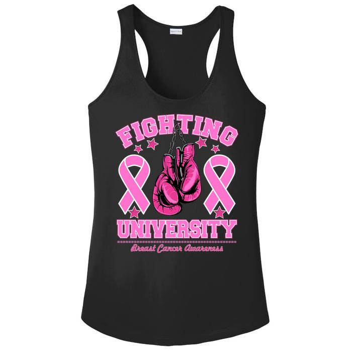 Fighting University Breast Cancer Awareness Boxing Fight Ladies PosiCharge Competitor Racerback Tank